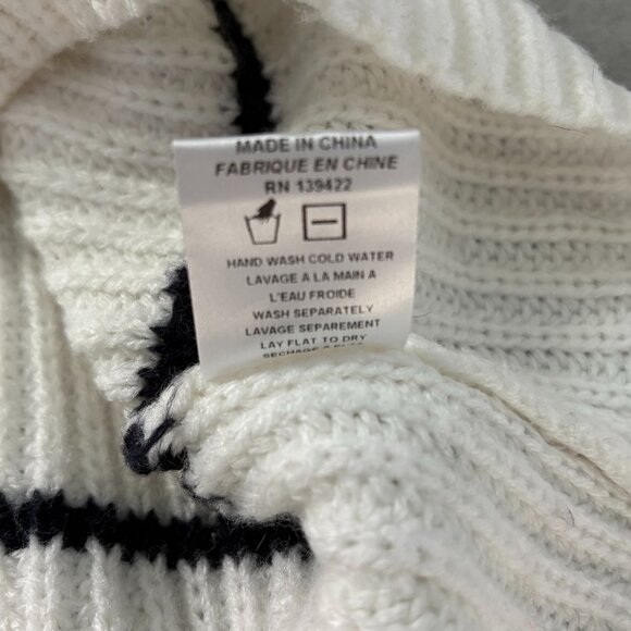 Tobi Stripe Elena Stripe Oversized Knit Sweater White Size Small - Picture 7 of 8